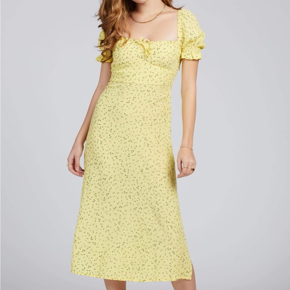 Faithfull the Brand Evelyn Midi Dress La Fica Floral US8/Large NWT - Picture 1 of 6